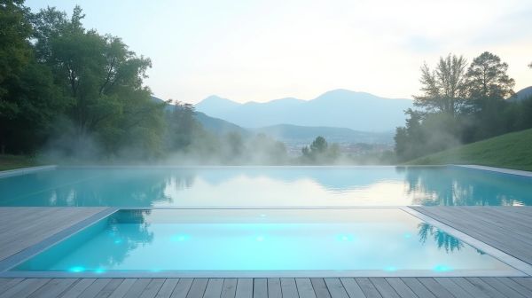 Piscine coque fond plat modèle annecy avec Neptune Piscines